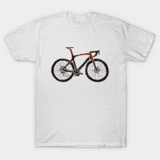 Road Bike 01 T-Shirt by Therese Kerbey